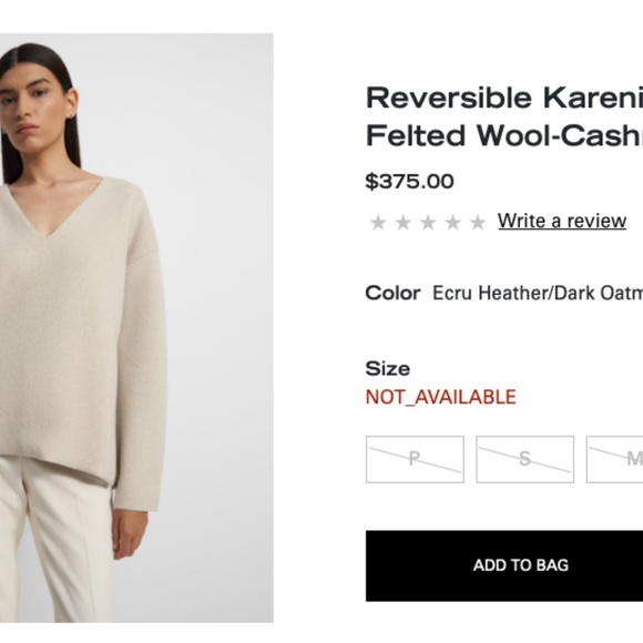 Reversible Karenia Sweater in Felted Wool-Cashmere [Make an Offer!] - Picture 2 of 9